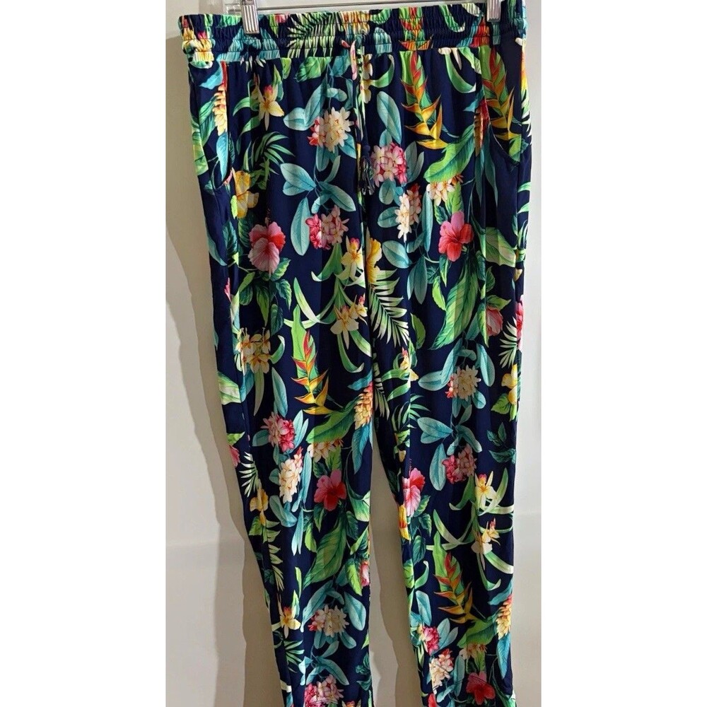Tommy Bahama Women’s Multicolor Tropical Floral Pants Elastic Waist, M